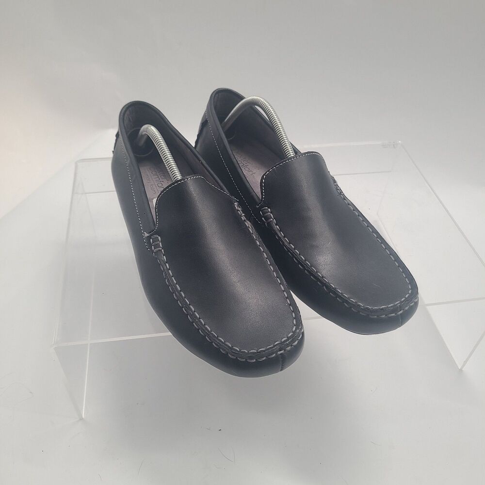 Dexter Comfort Mens Black Leather Driving Moccasins US Sz 12